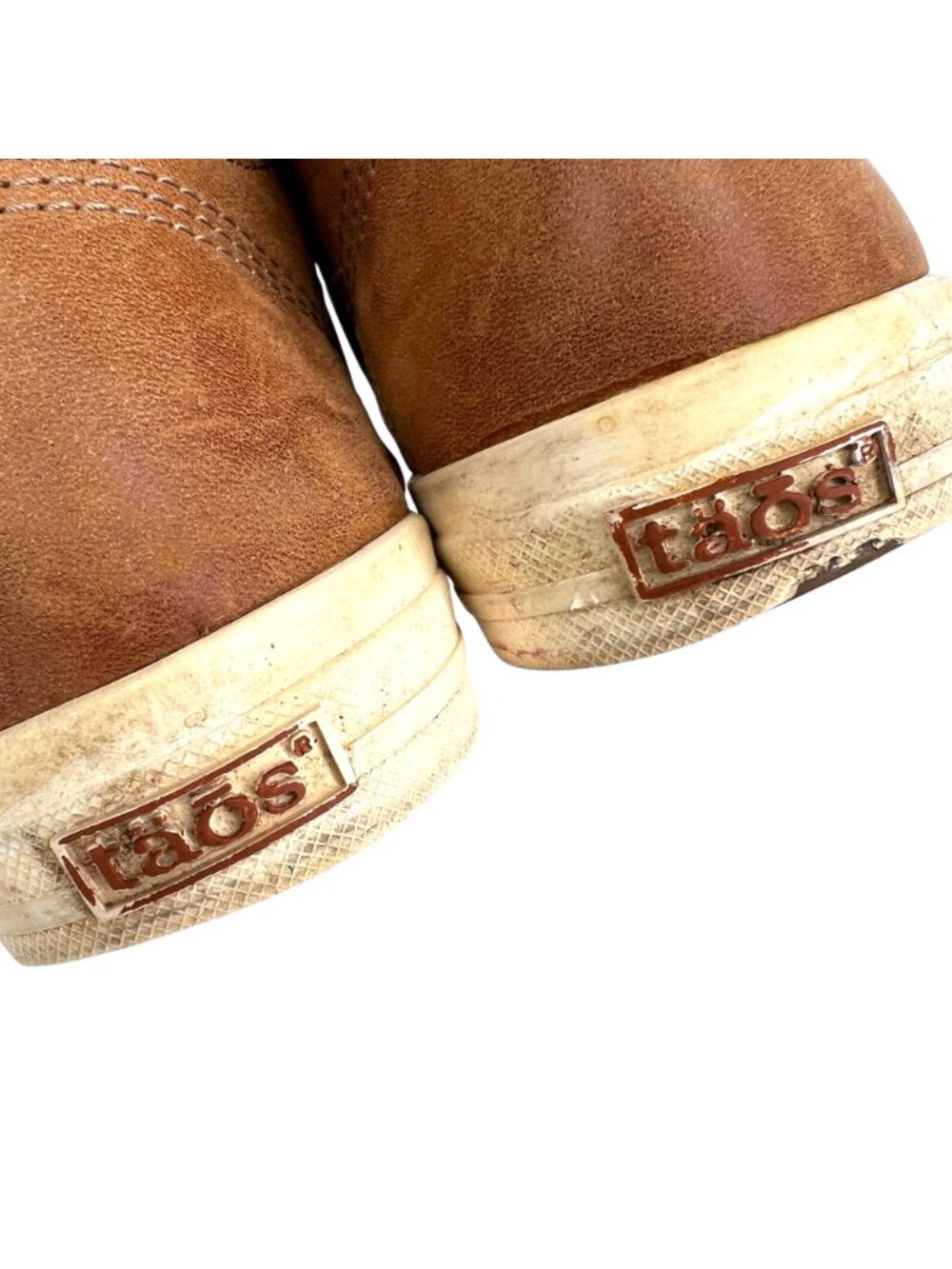 Taos Winner Leather High-Top Comfort Sneakers Side Zipper Cognac Brown Size 7.5 - Picture 9 of 14